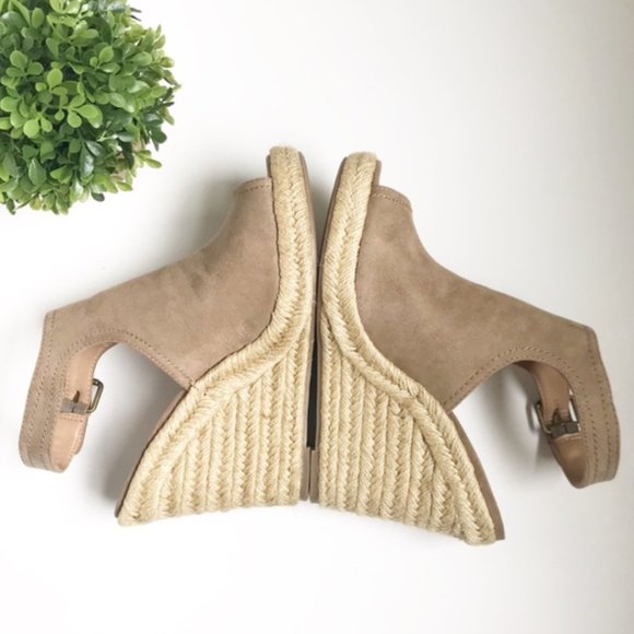 Taupe Espadrille Wedge Ankle Strap Platform Sandal - Picture 7 of 7